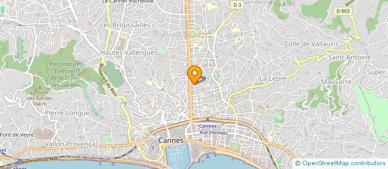 localisation de l'entreprise COURS AZUR COTE D'AZUR à CANNES