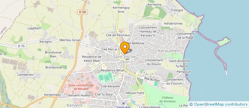 localisation de l'entreprise COURS DE DANSES TRADITIONNELLES à SAINT-POL-DE-LEON