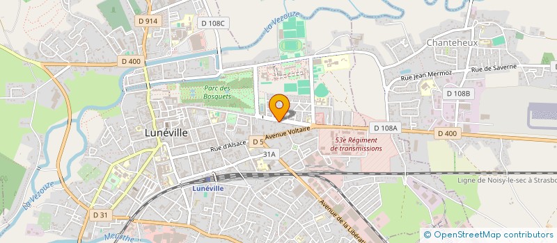 localisation de l'entreprise COURS DE VERDUN  LUNEVILLE