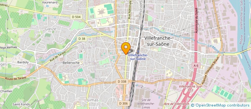 localisation de l'entreprise COURS DES HALLES à VILLEFRANCHE-SUR-SAONE