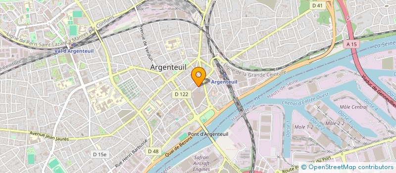 localisation de l'entreprise COURS DES HALLES DE LA CROIX BLANCHE à ARGENTEUIL