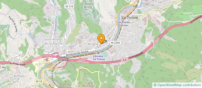 localisation de l'entreprise COURS ET AIDES A DOMICILE à NICE