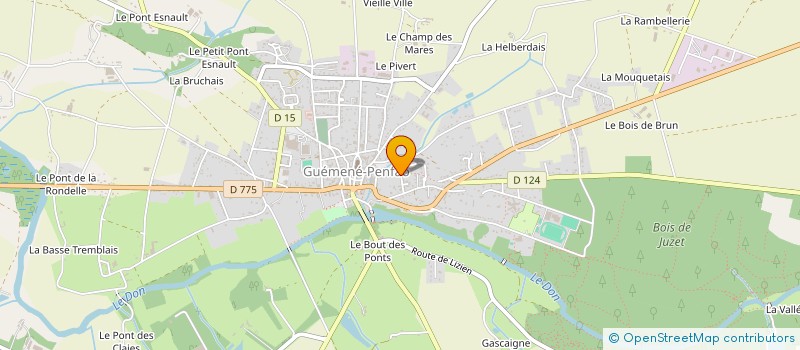 localisation de l'entreprise COURS ET JARDINS A GUEMENE-PENFAO  GUEMENE-PENFAO