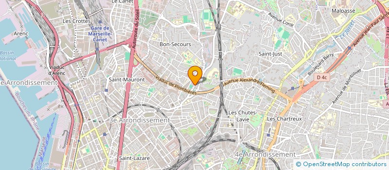 localisation de l'entreprise COURS FORMATION CONTINUE DES TELECOM à MARSEILLE