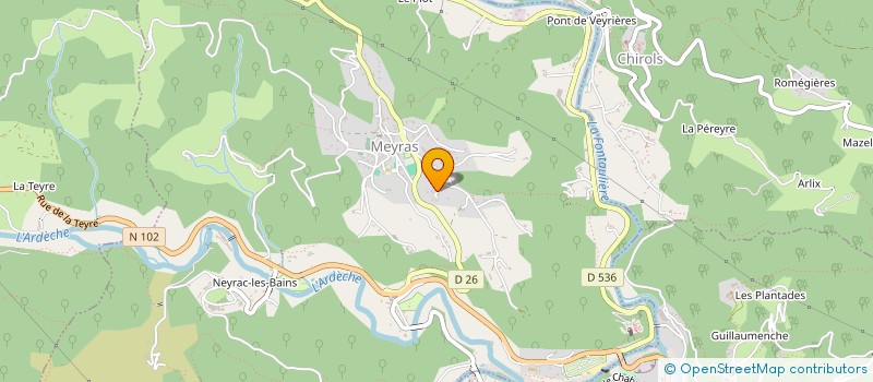 localisation de l'entreprise COURS INTERIEURE à MEYRAS