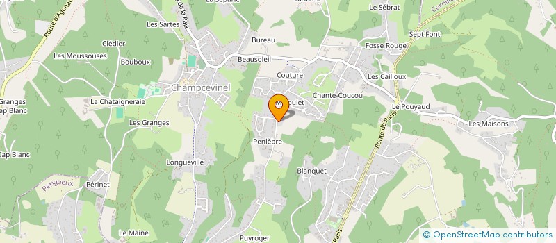 localisation de l'entreprise COURS SAINT GEORGES  CHAMPCEVINEL