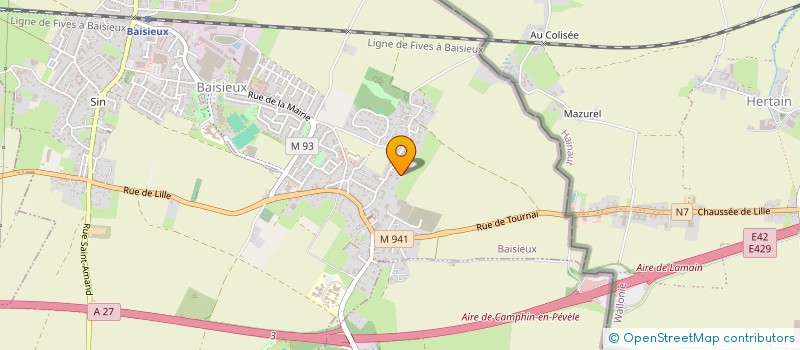 localisation de l'entreprise COURS TOIT SANIT  BAISIEUX