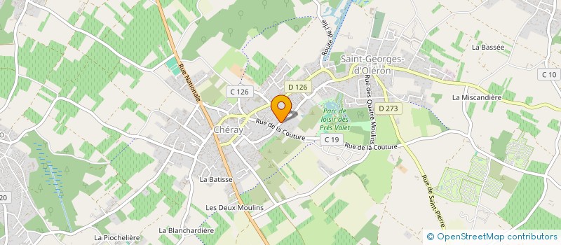 localisation de l'entreprise COURS17 à SAINT-GEORGES-D'OLERON