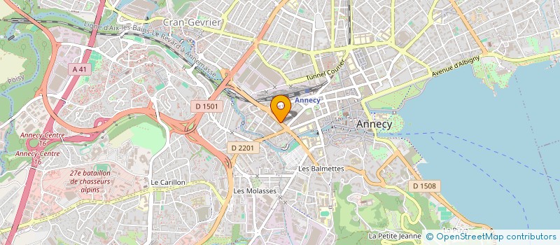 localisation de l'entreprise COURSADOM à ANNECY