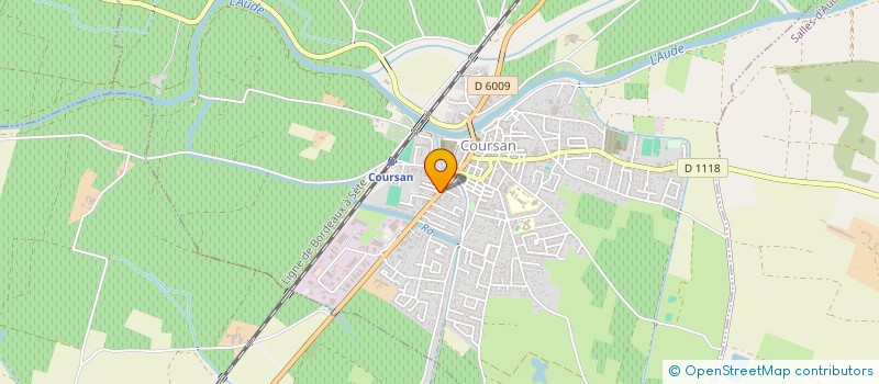 localisation de l'entreprise COURSAN AUTO à COURSAN