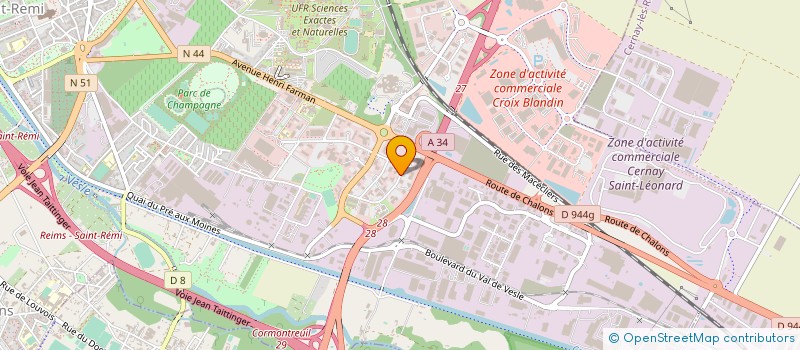 localisation de l'entreprise COURSE EXPRESS 51 à REIMS