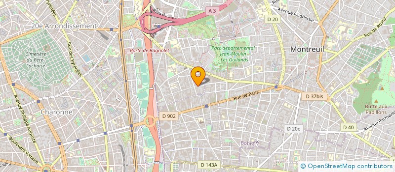 localisation de l'entreprise COURSE PARIS BANLIEUE  BAGNOLET