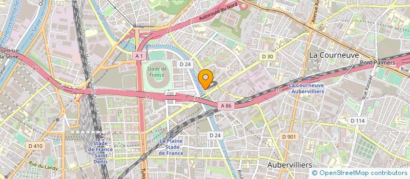 localisation de l'entreprise COURSE7 à AUBERVILLIERS