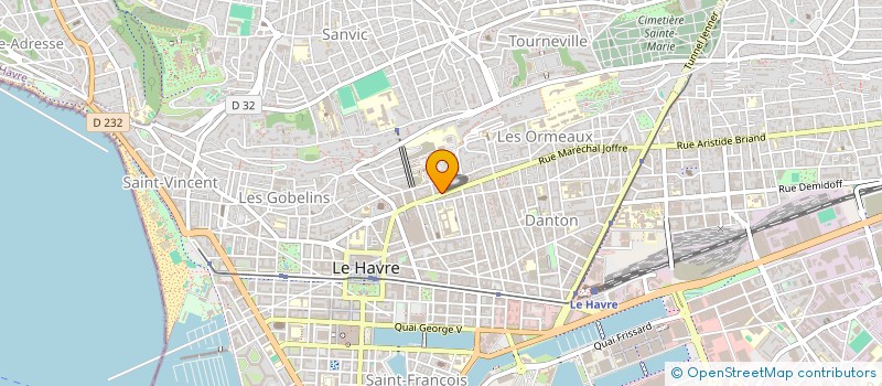 localisation de l'entreprise COURSEAUX  LE HAVRE