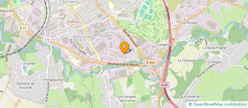 localisation de l'entreprise COURSES ET SERVICES à LIMOGES