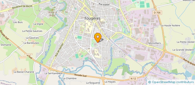 localisation de l'entreprise COURSES HIPPIQUES DE FOUGERES  FOUGERES