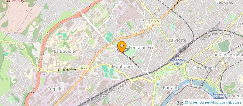 localisation de l'entreprise COURSIER A VELO à BESANCON