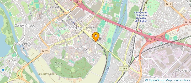 localisation de l'entreprise COURSIERS DE L'OUEST  CERGY