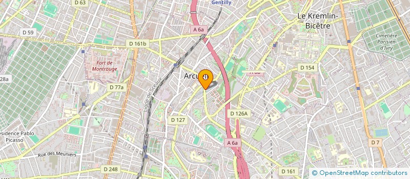 localisation de l'entreprise COURSIERS PLUS à ARCUEIL