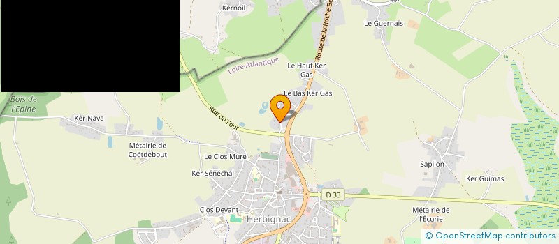 localisation de l'entreprise COURSING CLUB DE LA COTE D'AMOUR à HERBIGNAC
