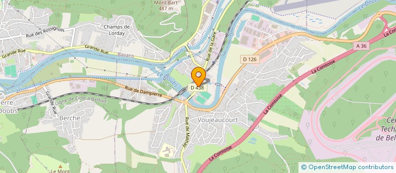 localisation de l'entreprise COURT CIRCUIT  VOUJEAUCOURT