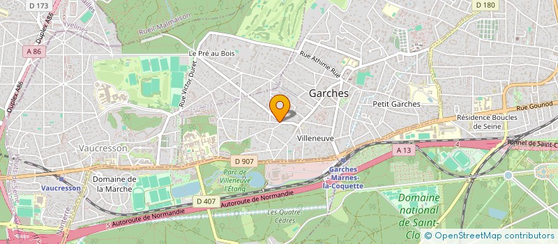 localisation de l'entreprise COURT-CIRCUIT ELECTRICITE à GARCHES