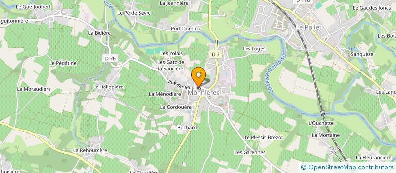 localisation de l'entreprise COURTAGE CAILLE-BUSSON à MONNIERES