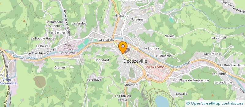 localisation de l'entreprise COURTAGE DESTRUEL ASSURANCES  DECAZEVILLE