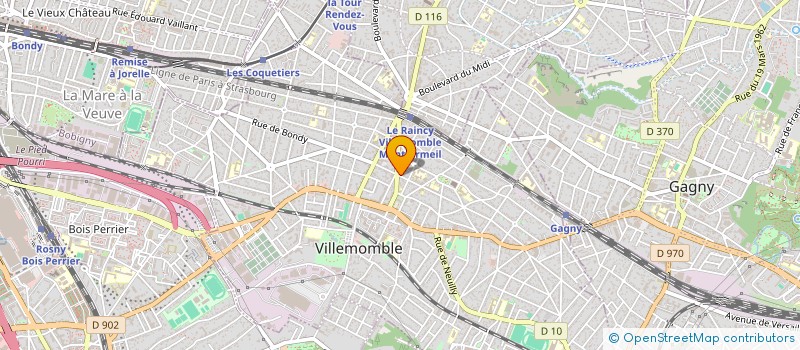 localisation de l'entreprise COURTAGE EN ASSURANCE ET PLACEMENT VIE à VILLEMOMBLE