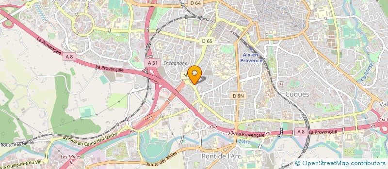 localisation de l'entreprise COURTAGE EXPRESS à AIX EN PROVENCE