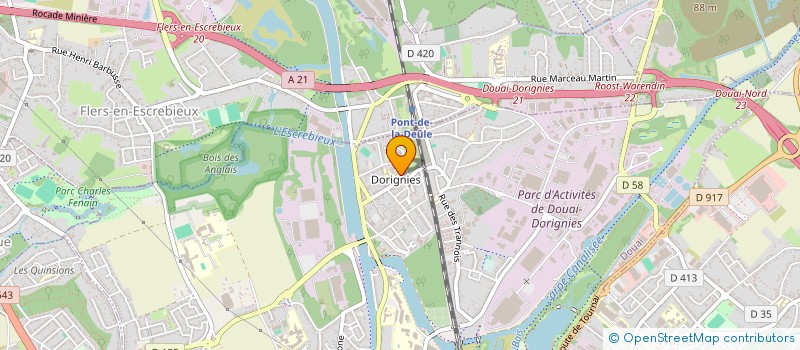 localisation de l'entreprise COURTAGE FLUVIAL PIHEN  DOUAI