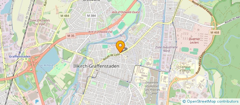 localisation de l'entreprise COURTAGE HABITAT ALSACE  ILLKIRCH-GRAFFENSTADEN