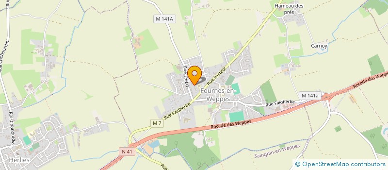localisation de l'entreprise COURTAGE NEGOCE SERVICE à FOURNES-EN-WEPPES