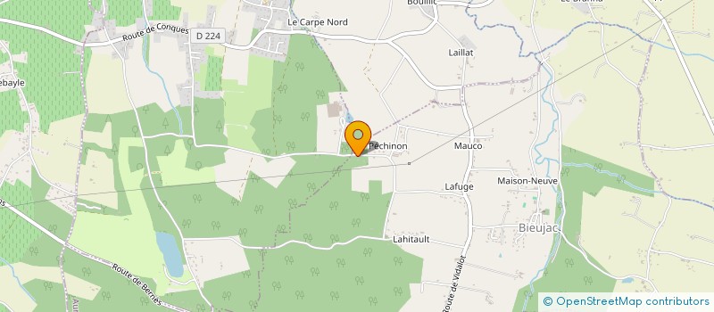 localisation de l'entreprise COURTAGE ODEON & K  BIEUJAC