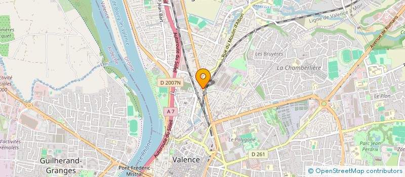 localisation de l'entreprise COURTAGE TRAVAUX 26  BOURG-LES-VALENCE