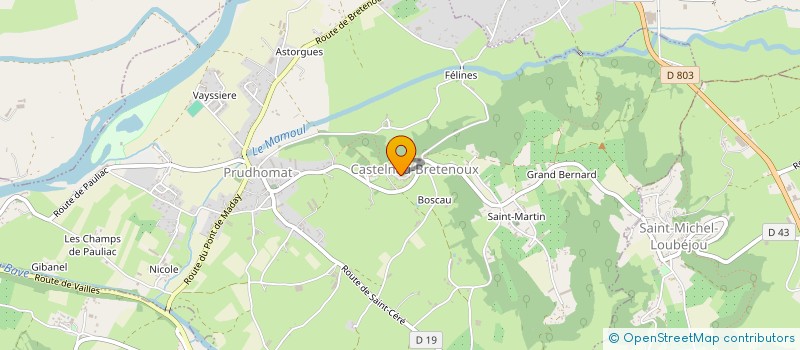 localisation de l'entreprise COURTE ECHELLE  PRUDHOMAT