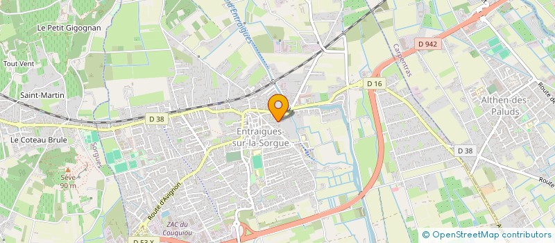 localisation de l'entreprise COURTEAM MESSAGERIE STOCKAGE  ENTRAIGUES-SUR-LA-SORGUE