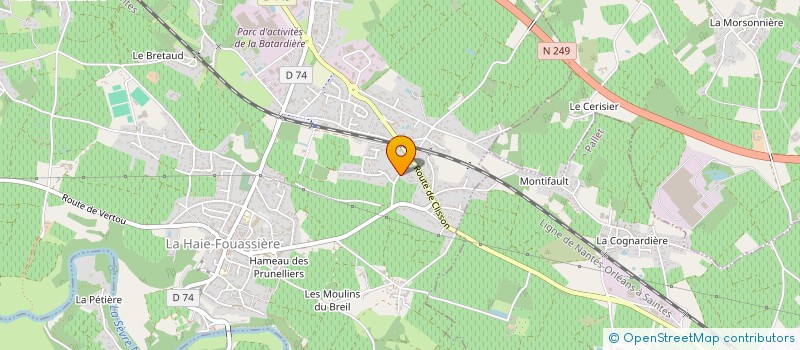 localisation de l'entreprise COURTEL FRERES  LA HAIE-FOUASSIERE