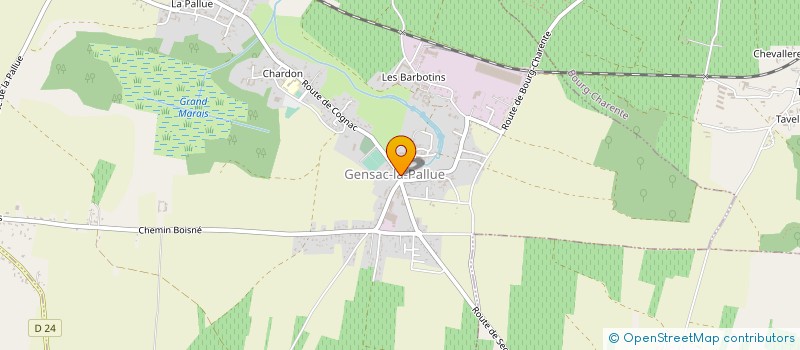 localisation de l'entreprise COURTET à GENSAC-LA-PALLUE
