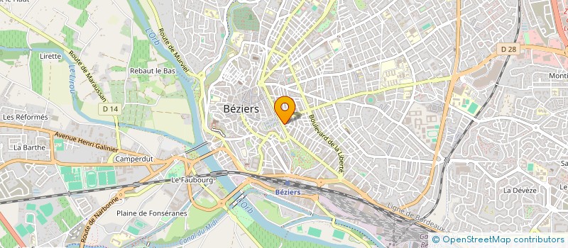 localisation de l'entreprise COURTIER 34 à BEZIERS