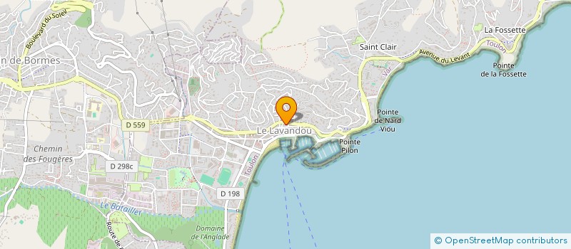 localisation de l'entreprise COURTIER à LE LAVANDOU