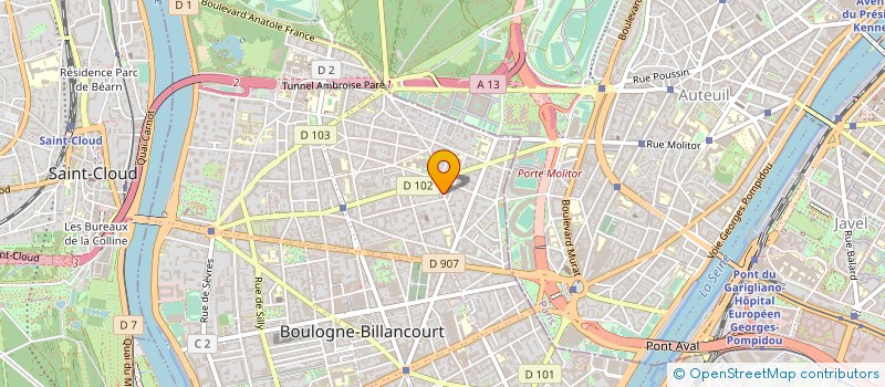 localisation de l'entreprise COURTIERS ET ASSOCIES à BOULOGNE-BILLANCOURT