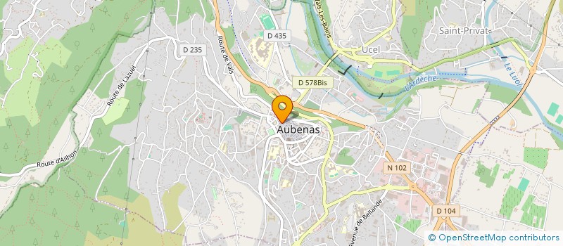 localisation de l'entreprise COURTINE SEBASTIEN à AUBENAS