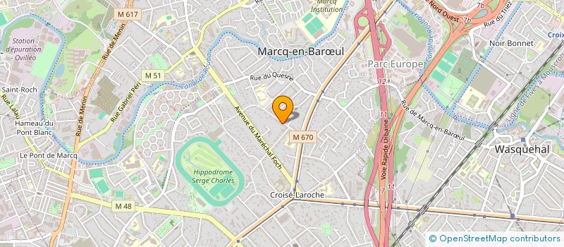 localisation de l'entreprise COURTINEO MLM à MARCQ-EN-BARŒUL