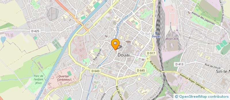 localisation de l'entreprise COURTO & CIE à DOUAI