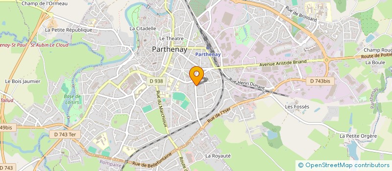 localisation de l'entreprise COURTOIS LOGISTIQUE SERVICES  PARTHENAY