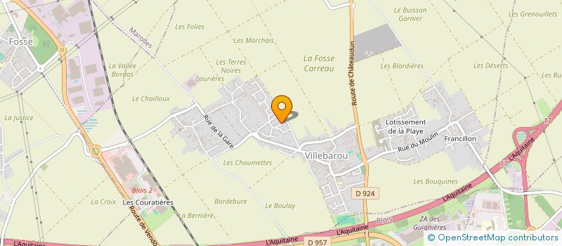 localisation de l'entreprise COURTOUTOU-41  VILLEBAROU