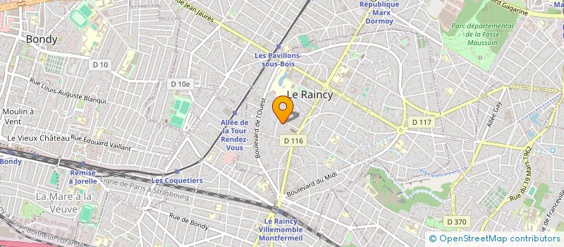 localisation de l'entreprise COURTSIDE PARIS  LE RAINCY