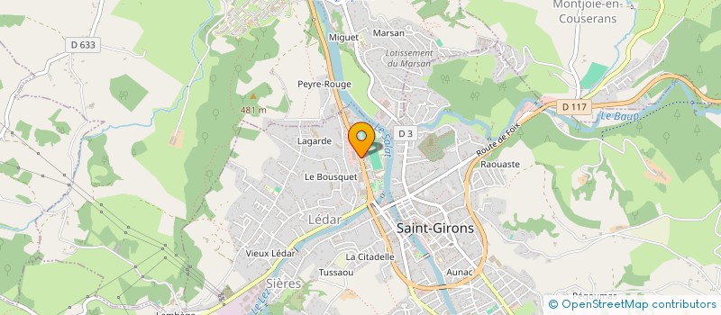 localisation de l'entreprise COUSERANS PYRENEES NATATION à SAINT-GIRONS