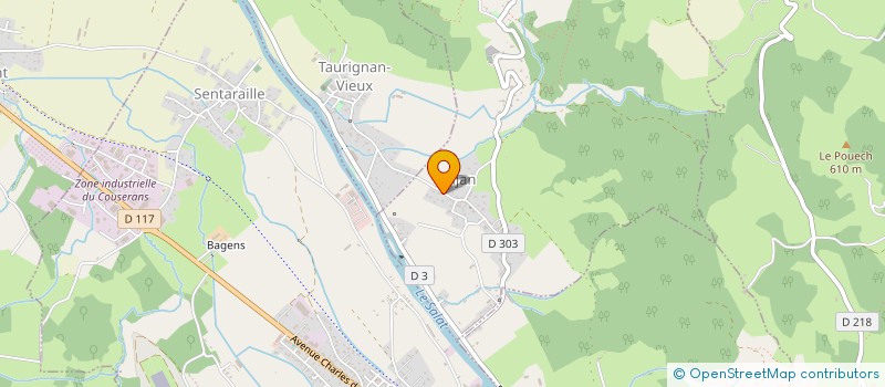localisation de l'entreprise COUSERANS TOITURE à GAJAN